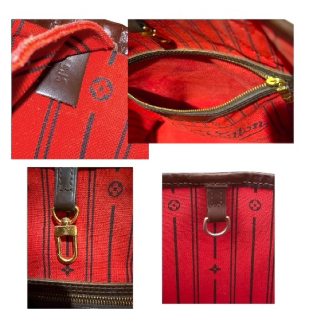 LOUIS VUITTON Neverfull MM Damier Ebene/Cherry - Picture 10 of 11